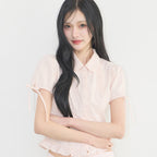 ILLIGO Sarah puff blouse pink