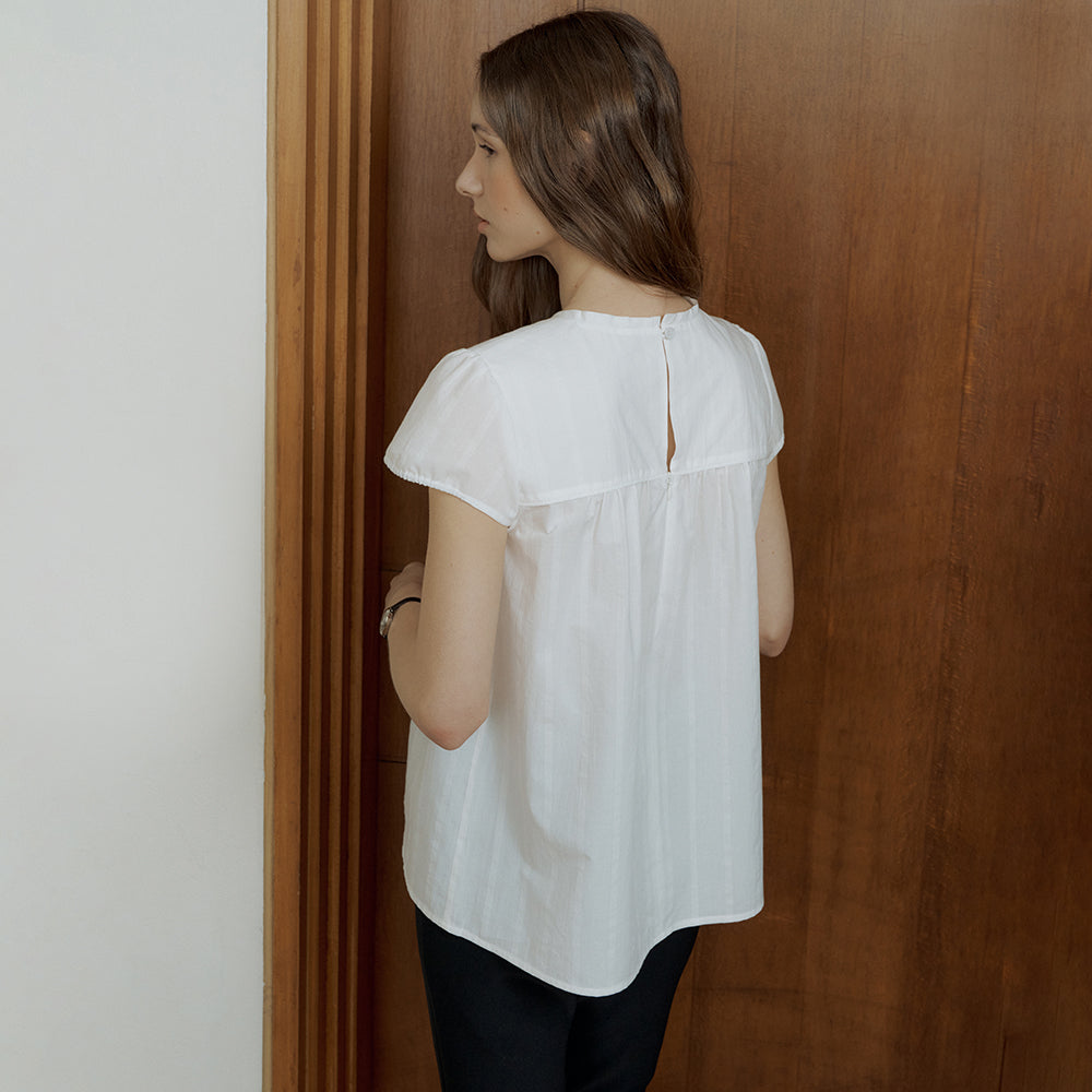 OCTETTE [Wear Aloha] [2nd] DAYS COTTON BLOUSE_WHITE
