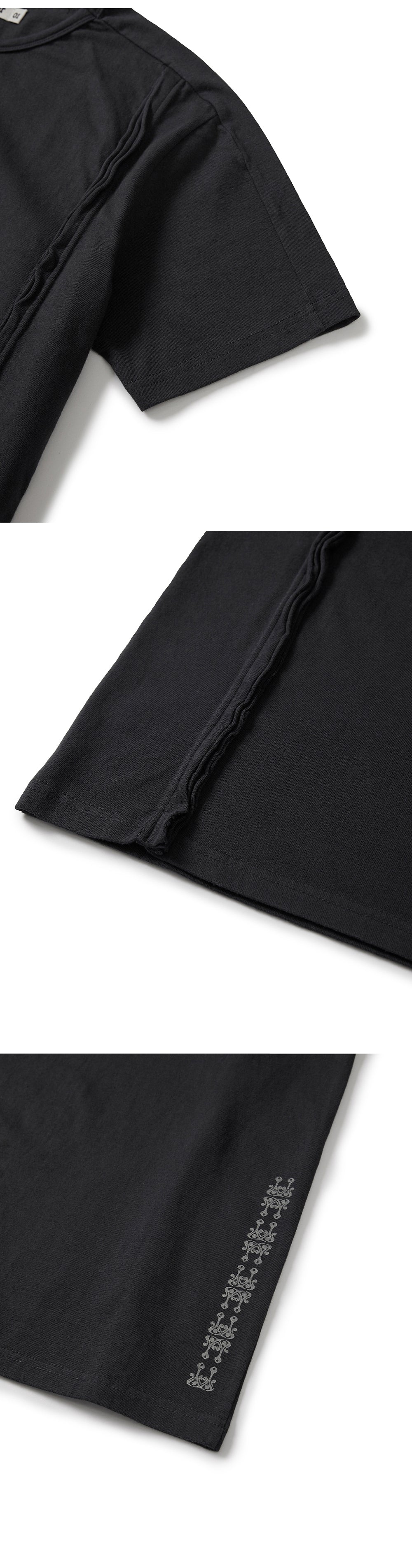 karactor Fiddlehead half T-shirts / Black charcoal