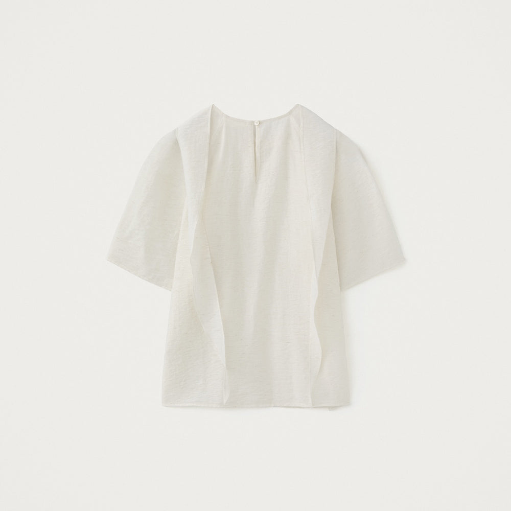 YE Rugby Back Tie Blouse - Oat
