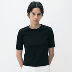 EMKM [1st reorder] Minimal cotton short sleeve t-shirt_BLACK