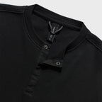 UNAFFECTED [ESSENTIAL] HENLEY NECK T-SHIRT / BLACK