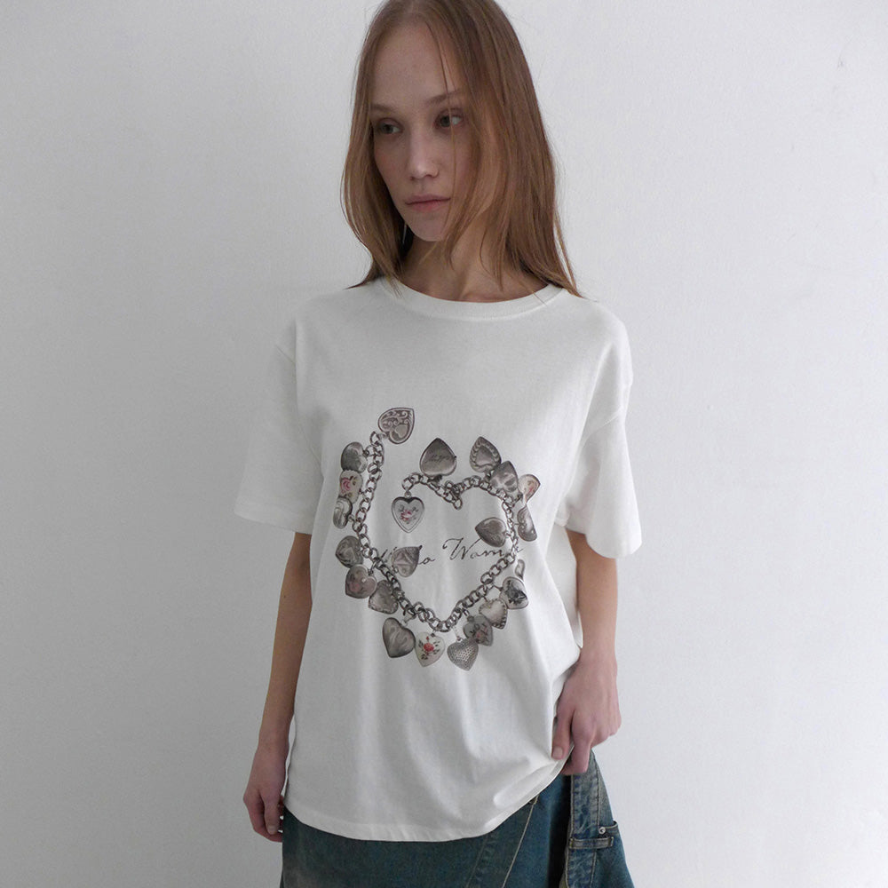MILLO WOMEN Vintage pendant t-shirt [ivory]