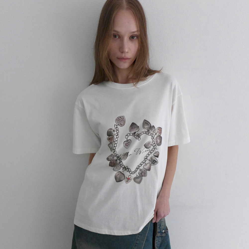 MILLO WOMEN Vintage pendant t-shirt [ivory]