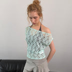 ASURA LACE ONE-SHOULDER T (MINT)