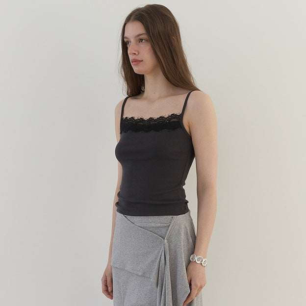 ASURA PALE LACE SLEEVELESS (CHARCOAL)