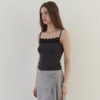 ASURA PALE LACE SLEEVELESS (CHARCOAL)