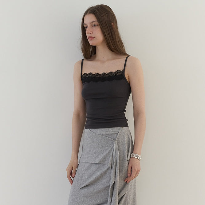 ASURA PALE LACE SLEEVELESS (CHARCOAL)