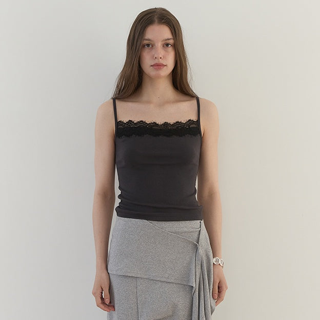 ASURA PALE LACE SLEEVELESS (CHARCOAL)