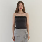 ASURA PALE LACE SLEEVELESS (CHARCOAL)