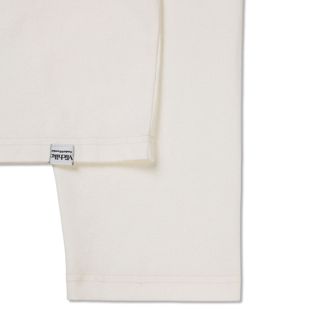 MICHIKO LONDON KOSHINO Silky Textured Cotton Tee Cream ivory (2 type)