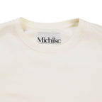 MICHIKO LONDON KOSHINO Silky Textured Cotton Tee Cream ivory (2 type)