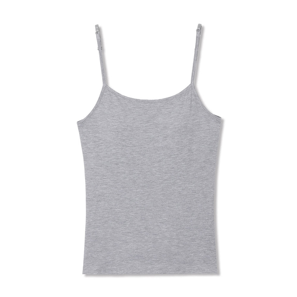 MICHIKO LONDON KOSHINO (Cap built in) Basic Modal Sleeveless Melange gray