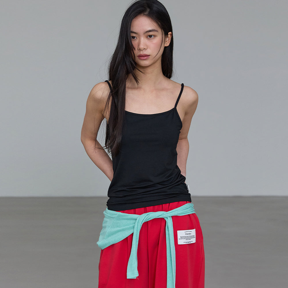 MICHIKO LONDON KOSHINO (Cap built in) Basic Modal Sleeveless Black