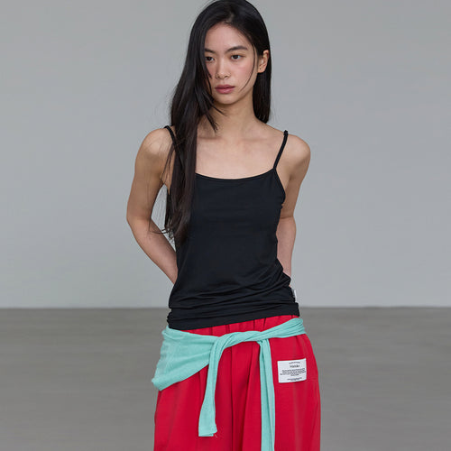 MICHIKO LONDON KOSHINO (Cap built in) Basic Modal Sleeveless Black