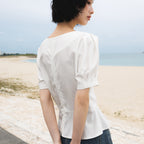 DEHEVE Unbalanced Twist Blouse [Ivory]