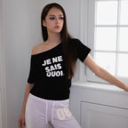 RoséFrantz Minimal French Lettering T-shirt [Black]