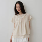TOWAV YEN FLARE BLOUSE_BEIGE