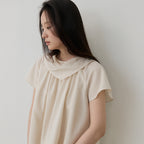 TOWAV YEN FLARE BLOUSE_BEIGE