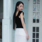 RoséFrantz Ribbon Shirring Sleeveless [Black]