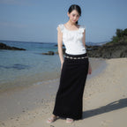 RoséFrantz Ribbon Shirring Sleeveless [Ivory]