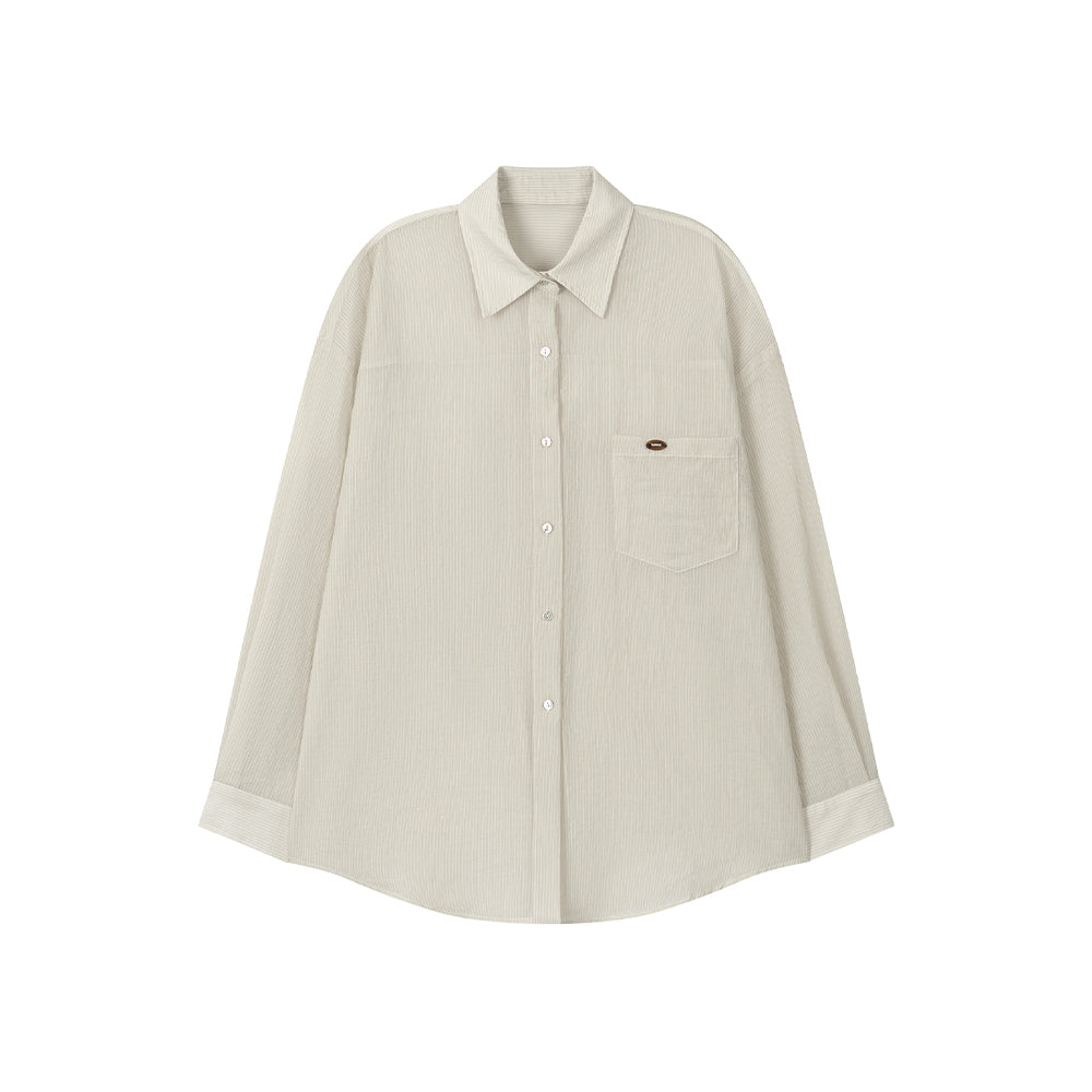 BASIKA Airy striped shirt_3color