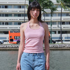 SOMEWHEREBUTTER [3rd] Shirring Halter Sleeveless - Light Pink