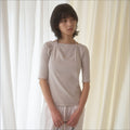 MANGOMANYPLEASE NOON HALTER TEE_CREAMY GREY