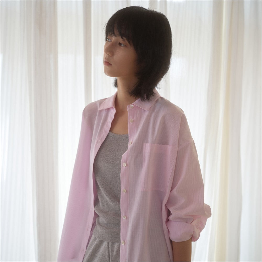 MANGOMANYPLEASE MOOR SUMMER SHIRT_PINK STRIPE