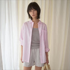 MANGOMANYPLEASE MOOR SUMMER SHIRT_PINK STRIPE