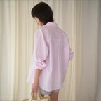 MANGOMANYPLEASE MOOR SUMMER SHIRT_PINK STRIPE