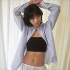 MANGOMANYPLEASE MOOR SUMMER SHIRT_BLUE STRIPE