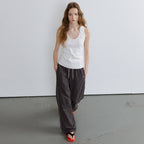 FRIVER07 U-neck label point sleeveless top [FRSP07SL02]_White