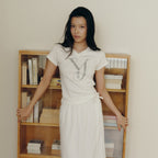 Yuje [NEW COLOR] LOGO V NECK TOP (5color,2size)