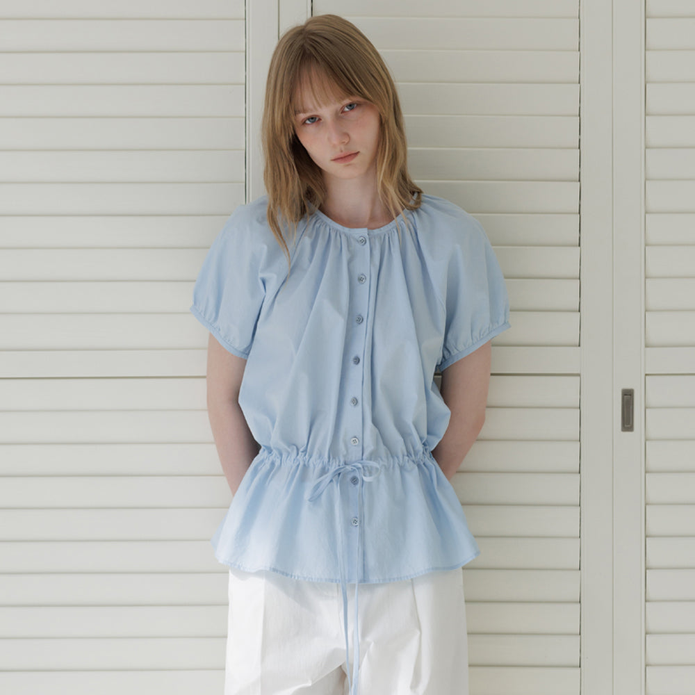 LEMEME Amie Puff Shirring Blouse_2colors