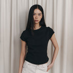 CURETTY C 90S LINE BASIC T-SHIRT_BLACK