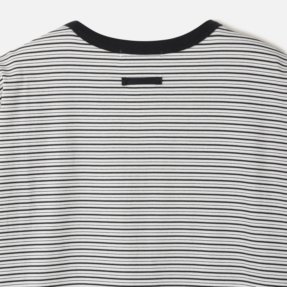 24/7 series USA COTTON 32S/2 MULTI STRIPE TEE WHITE (247)