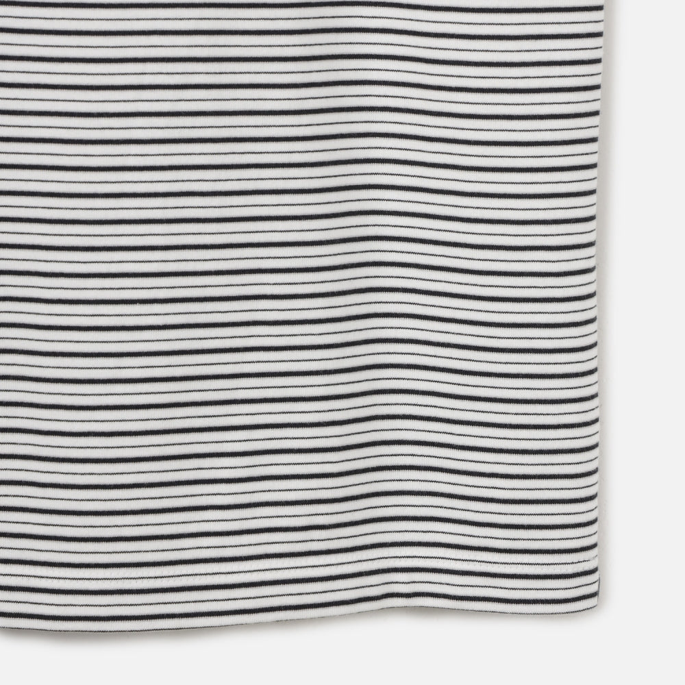 24/7 series USA COTTON 32S/2 MULTI STRIPE TEE WHITE (247)
