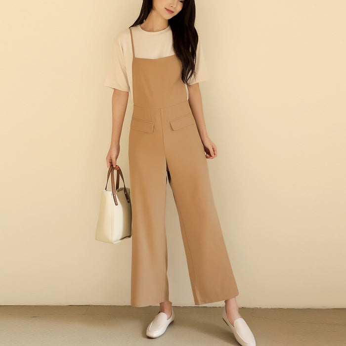 BBAEBBAE BBAEBBAE Flap Pocket Wide Jumpsuit