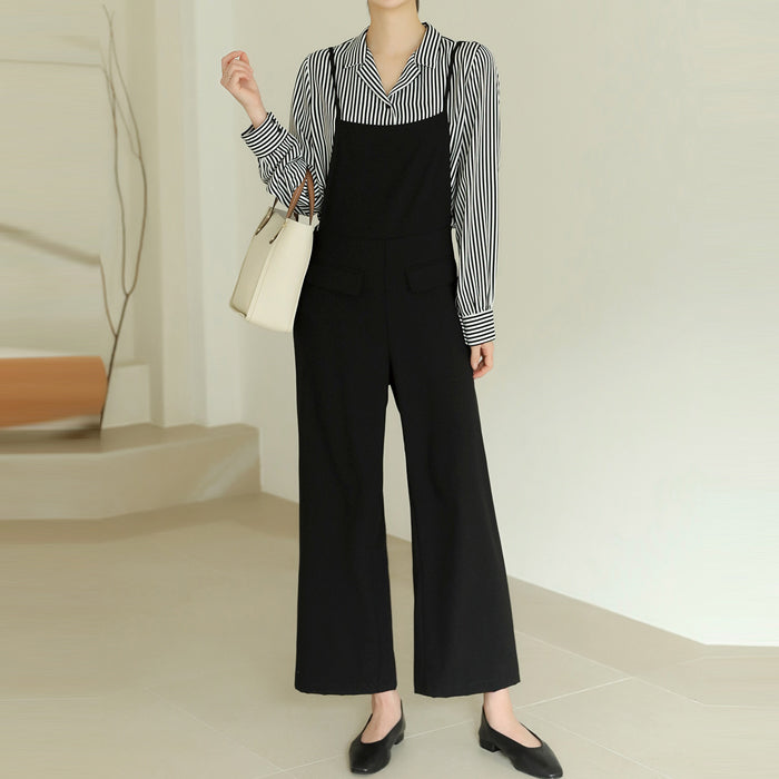 BBAEBBAE BBAEBBAE Flap Pocket Wide Jumpsuit