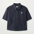 SATUR (W) Light weight denim pocket half shirt indigo