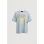 LUCKY CHOUETTE [CASPER X CHOUETTIES] Casper Graphic Loose Fit Short Sleeve T-Shirt (light blue) LATAX26900BUL