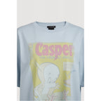 LUCKY CHOUETTE [CASPER X CHOUETTIES] Casper Graphic Loose Fit Short Sleeve T-Shirt (light blue) LATAX26900BUL
