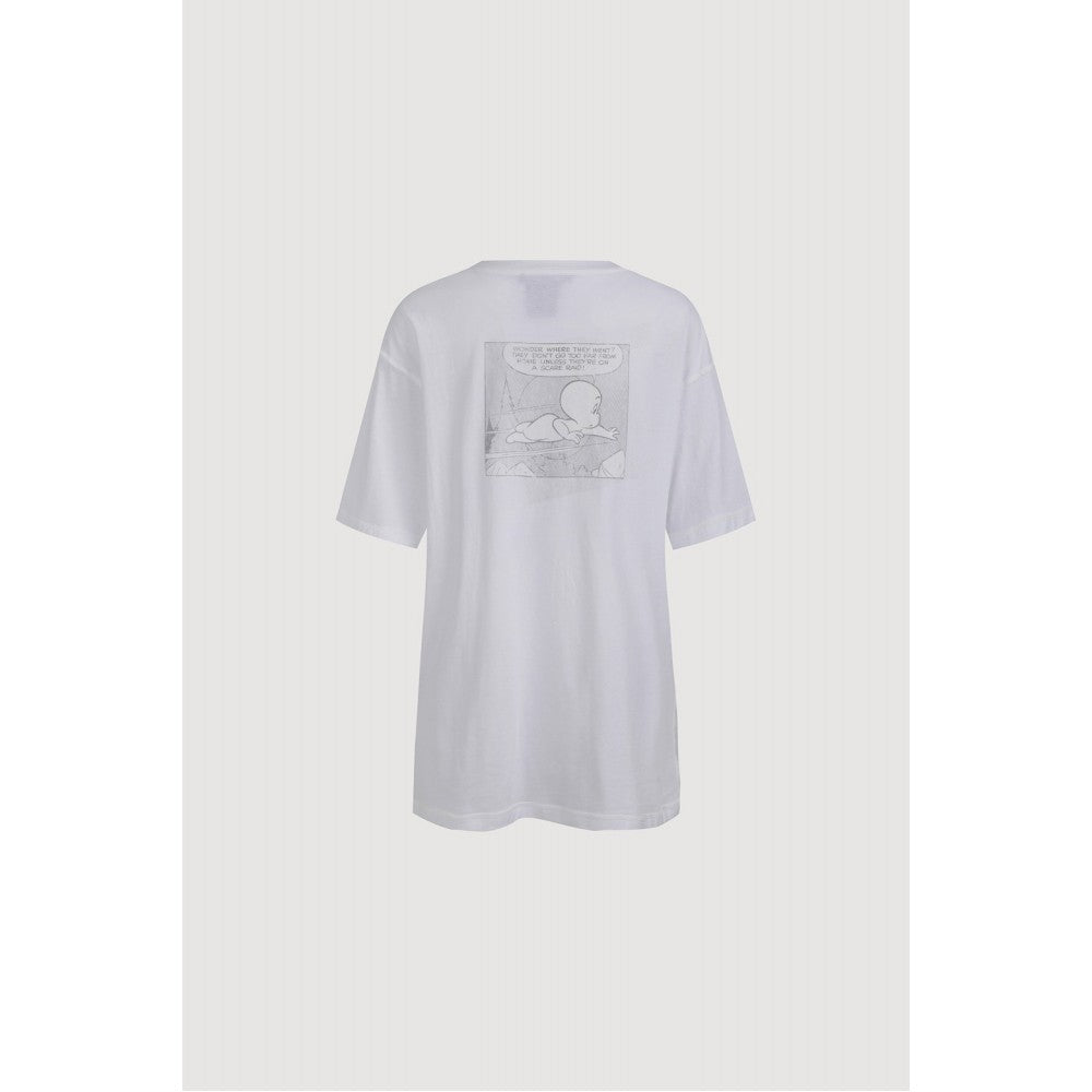 LUCKY CHOUETTE [CASPER X CHOUETTIES] Back Graphic Short Sleeve T-Shirt (white) LATAX26910WHX