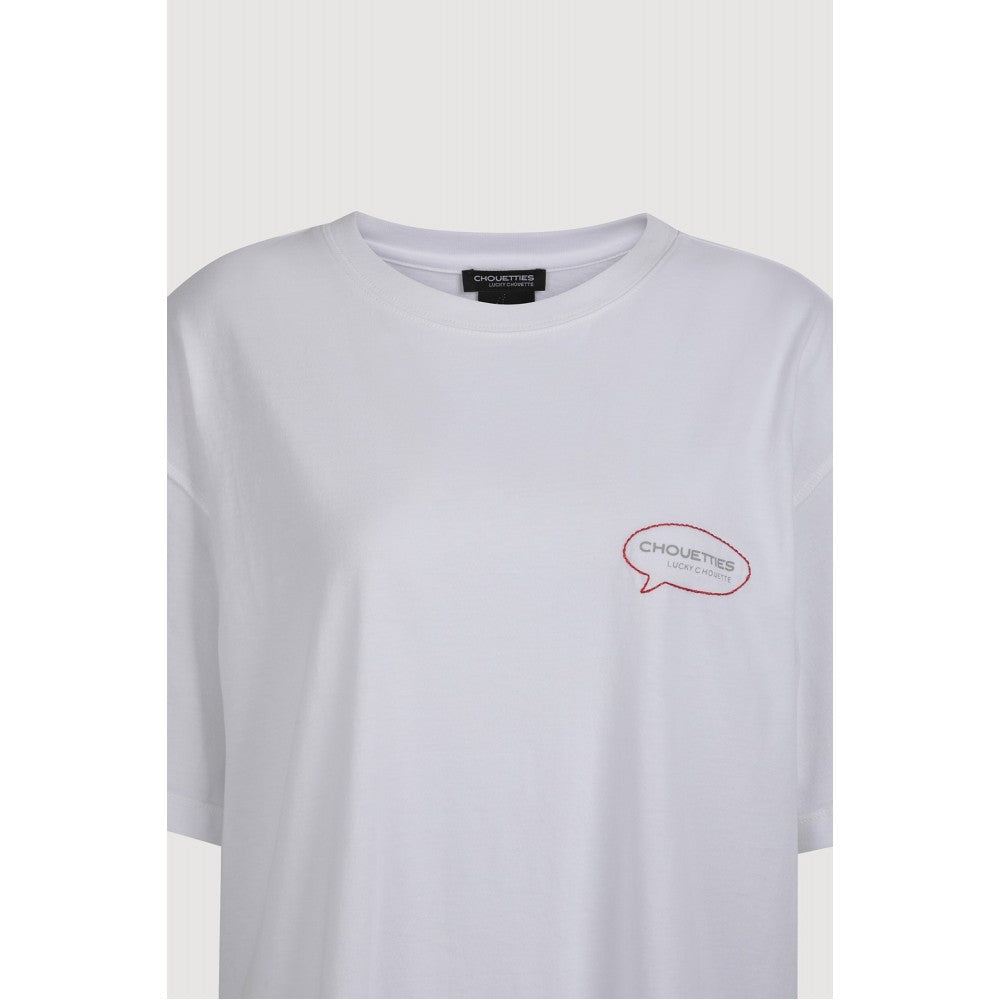 LUCKY CHOUETTE [CASPER X CHOUETTIES] Back Graphic Short Sleeve T-Shirt (white) LATAX26910WHX