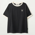 SATUR Lawton Ringer Short Sleeve T-Shirt Black
