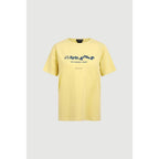 LUCKY CHOUETTE [CASPER X CHOUETTIES] Lettering Graphic Slim Fit Short Sleeve T-Shirt (light yellow) LATAX26940YEL