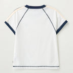 SATUR (W) Lawton Stitch Ringer Short Sleeve T-Shirt White