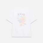 margarin fingers BLURRY FLOWER T-SHIRT (WHITE)