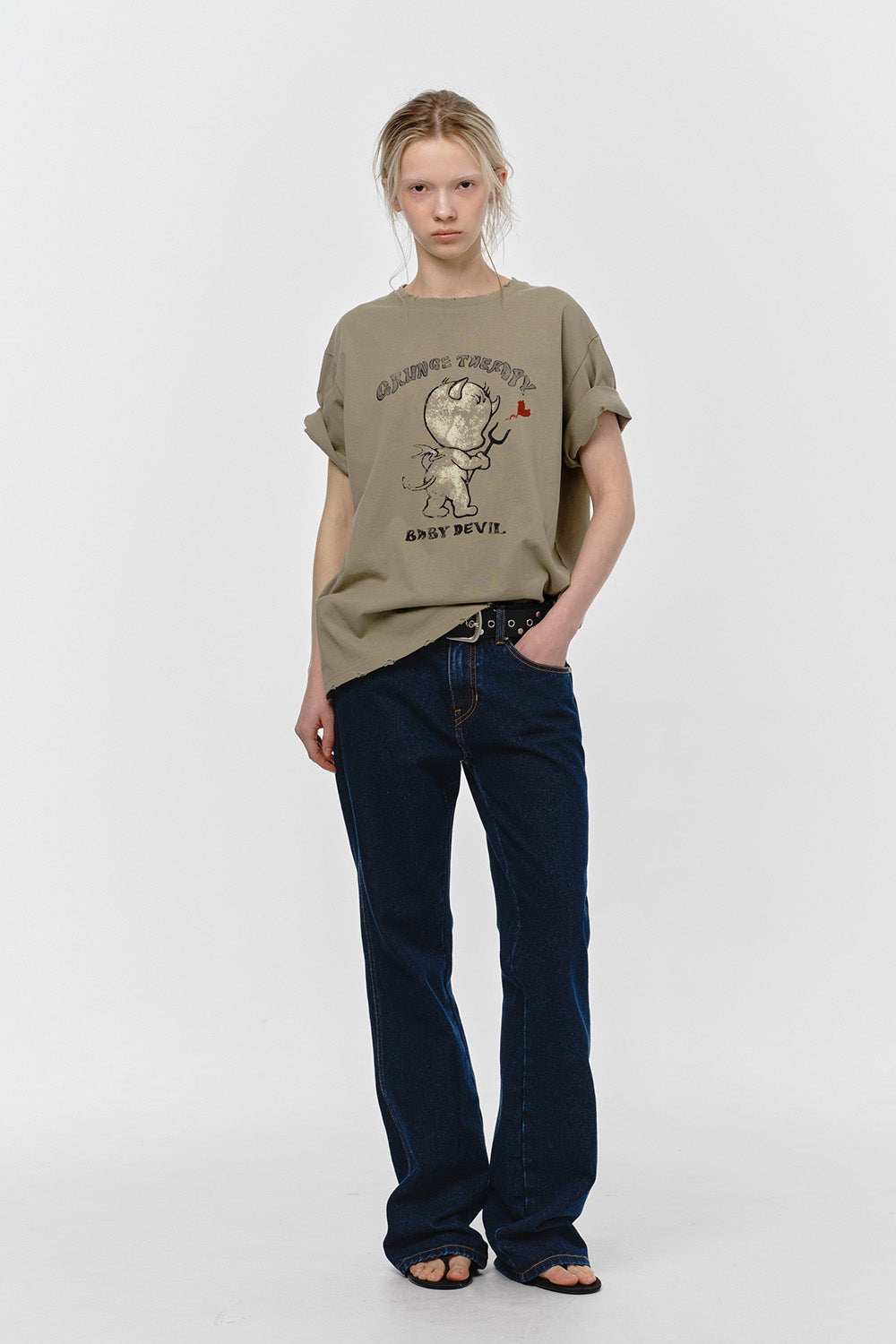 SUNBURNPROJECT BABY DEVIL T-SHIRT, KHAKI